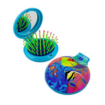 Brosse à cheveux miroir 2 en 1 - Lady Retro Fluocéan - Pylones - Brosse ...