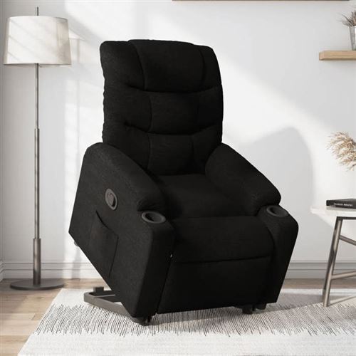 Non Communiqué Noir Vidaxl Fauteuil De Relaxation Inclinable Tissu