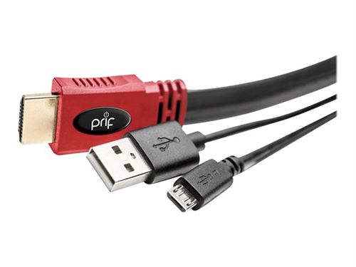 Prif Gaming Cable Pack - Kit de câbles alimentation/audio/vidéo - blindé - pour Sony PlayStation 4, Sony PlayStation 4 Pro, Sony PlayStation 4 Slim