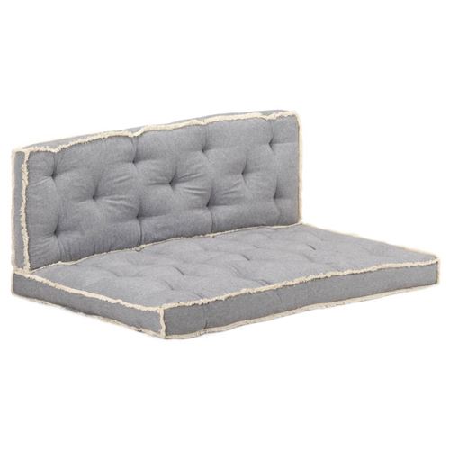 vidaXL Ensemble de coussins de canapé palette 2 pcs Anthracite