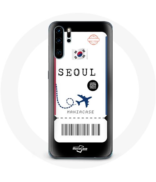 Coque pour Huawei P30 Billet d'avion Seoul Corée du Sud Maniacase