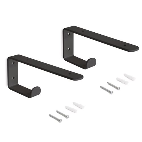 EMUCA - Supports pour étagères - Acier - Noir - 10kg - Image 3