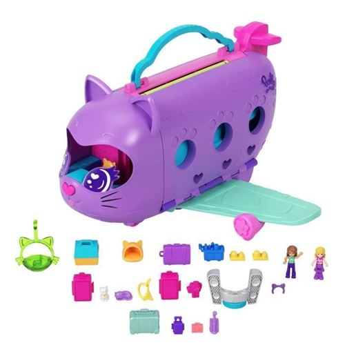 Avion chaton transformable-coffret avec 2 mini-figurines HWP19