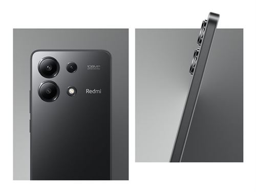 Xiaomi Redmi Note 13 - 4G smartphone - double SIM - RAM 6 Go / Mémoire interne 128 Go - microSD slot - OLED display - 6.67" - 2400 x 1080 pixels (120 Hz) - 3 x caméras arrière 108 MP, 8 MP, 2 MP - front camera 16 MP - noir minuit