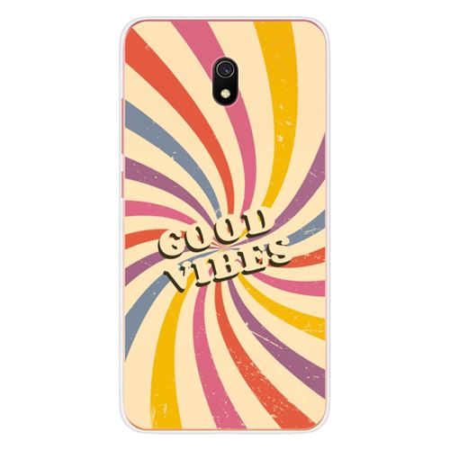 Coque en silicone imprimée compatible Xiaomi Redmi 8A Good vibes