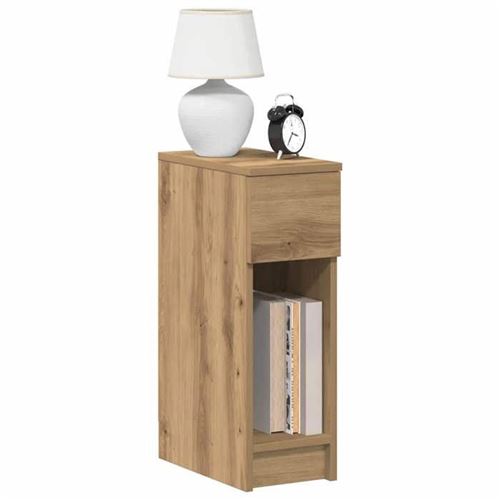 vidaXL Tables de chevet avec tiroir 2 pcs chêne artisanal 20x36x60 cm, table d'appoint, armoire de lit, table d'appoint pour 858712