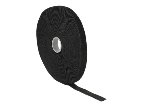 Delock - Rouleau d'attache de câble - 10 m - noir