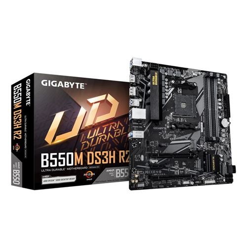 Gigabyte B550m Ds3h R2 - Carte-Mère - Micro Atx - Socket Am4 - Amd B550 Chipset - Usb 3.2 Gen 1 - Gigabit Lan - Carte Graphique Embarquée (Unité Centrale - Image 4