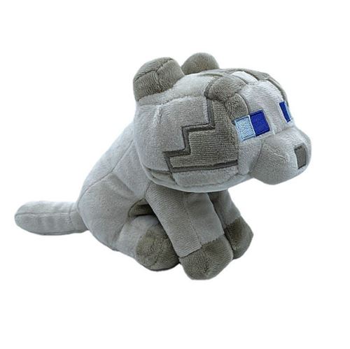 Peluche Minecraft Léopard gris 23cm