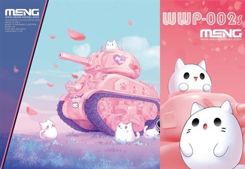 M4a1 Sherman (cartoonmodel,pink Color Incl.resin Cartoon Kitten Figurines)- Meng-model
