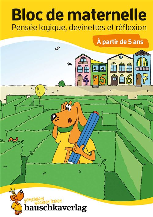 Cahier d'activités préscolaires - Devinettes, Casse-tête - pour enfants dès 4 ans