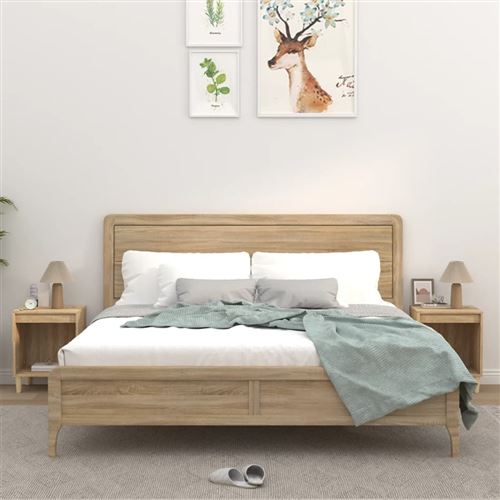 vidaXL Tables de chevet 2 pcs Chêne sonoma 40x35x50 cm821865