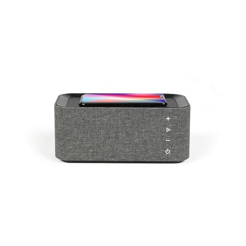 Enceinte chargeur sans fil fast charge TES237 LIVOO Feel good moments ABS Gris