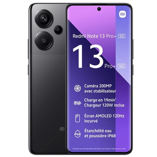 Xiaomi Redmi Note 13 Pro+ 5G 8Go 256Go Noir