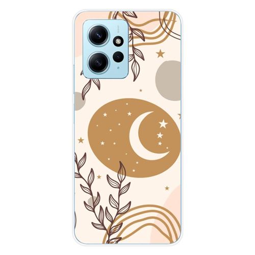 Coque en silicone imprimée compatible Xiaomi Redmi Note 12 4G Lunaison