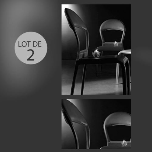 Lot de 2 chaises design Baudelaire noir