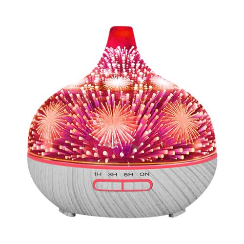 Aromathérapie ultrasonique humidificateur d'huile essentielle diffuseur d'arôme veilleuse 3D - Multicolore