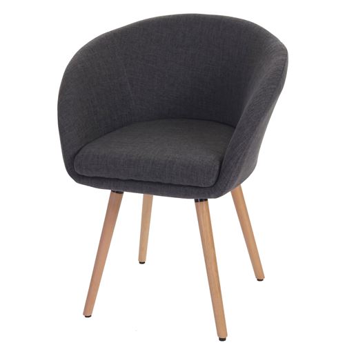 Chaise de salle à manger Malmö T633 tissu, gris