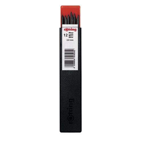 Mines de crayon Rotring Mines 12 pcs 2 mm HB - vue 2