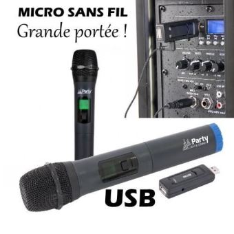 Micro main sans fil 203.5 MHz pour enceinte sono Ibiza, Microphones
