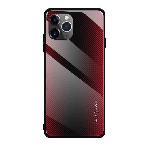 Coque verre trempé dégradé de couleur pour Apple iPhone 11 6.1 - Rouge