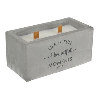 The Home Deco Factory - Bougie parfumée 2 mèches en bois Beautiful moments
