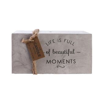The Home Deco Factory - Bougie parfumée 2 mèches en bois Beautiful moments