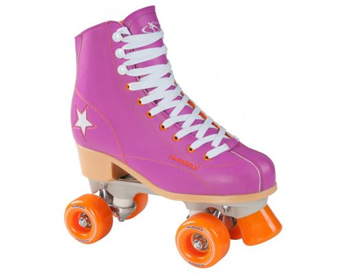 Hudora Patins à Roulettes Disco - Rollers - Violet/Orange - Taille 36