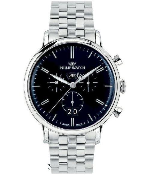 Philip Watch Montre Homme R8273695003 Automatiques, Chronographe Bleu