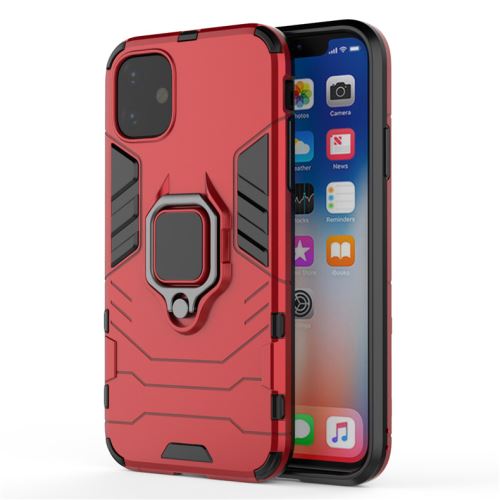Coque anti-choc avec support magnétique pour Apple iPhone 11 6.1 - Rouge