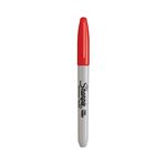 Sharpie - Marqueur permamnent FINE, rouge (P52221) largeur de tracé: environ 1,0 mm, pointe ogive (S0185131/S0810940)