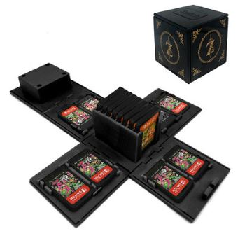 15€66 sur Boîtes de rangement avec 16 poches pour jeux Nintendo Switch -  Noir - The Legend of Zelda - Etui et protection gaming - Achat & prix
