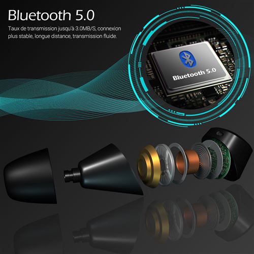 Ecouteur Sans Fil Bluetooth V5.0 IPX6 Écouteur Qualité sonore