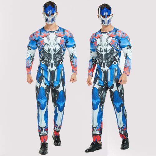 Jouer à Costume Muscle Masque Transformers Optimus Prime Clothes 165-185cm
