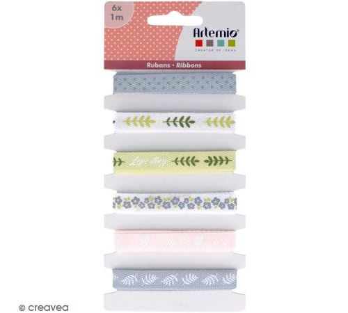 Rubans Artemio - Love story - 1 cm x 1 m - 6 pcs