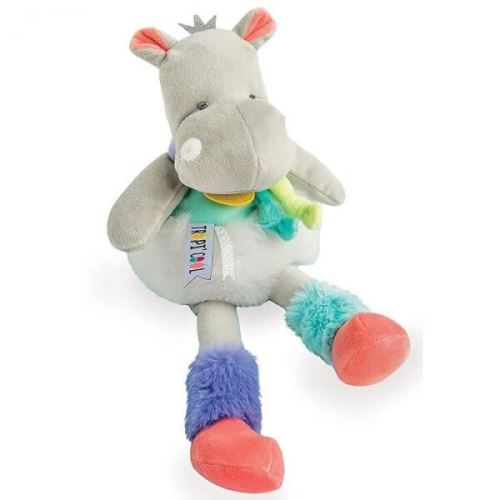Peluche pantin 30 cm hippo - doudou et compagnie