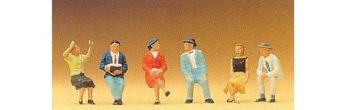 SEATED PERSONS - PREISER HO SCALE MODEL TRAIN FIGURES 10021 by Preiser