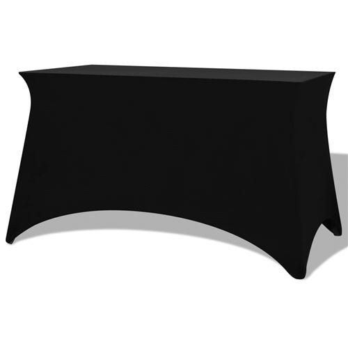 vidaXL Tafelhoes stretch zwart 243x76x74 cm 2 st