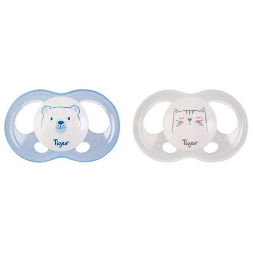 TIGEX 2 Sucettes Soft Touch Silicone Taille 6-18 m Ourson Chat