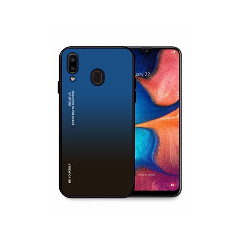 Coque de protection pour samsung galaxy a20e dégradé couleur - bleu/noir