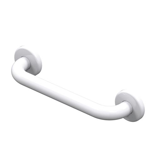Barre d'appui droite AKW Acier inoxydable époxy Blanc - 600 mm - 01242WH