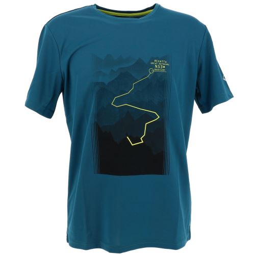 Tee shirt respirant Regatta Fingal iv sea blue mc tee Bleu taille : XXL réf : 18336