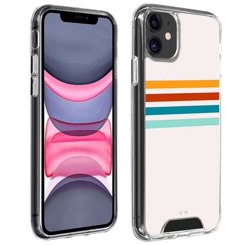 Coque pour iPhone 11 Imprimé Stripes Made In France Antichoc