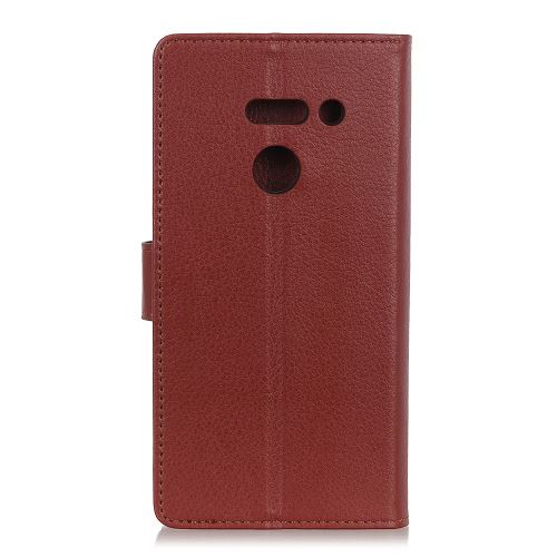 Etui en PU marron pour votre LG G8 ThinQ