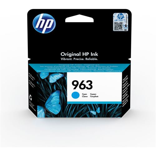 HP 963 - 10.74 ml - cyaan - origineel - Officejet - inktcartridge - voor Officejet 9012; Officejet Pro 90XX