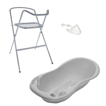 Monmobilierdesign Baignoire Bebe Thermometre Gris Owls 86 Cm Pied Tuyau Baignoires Achat Prix Fnac