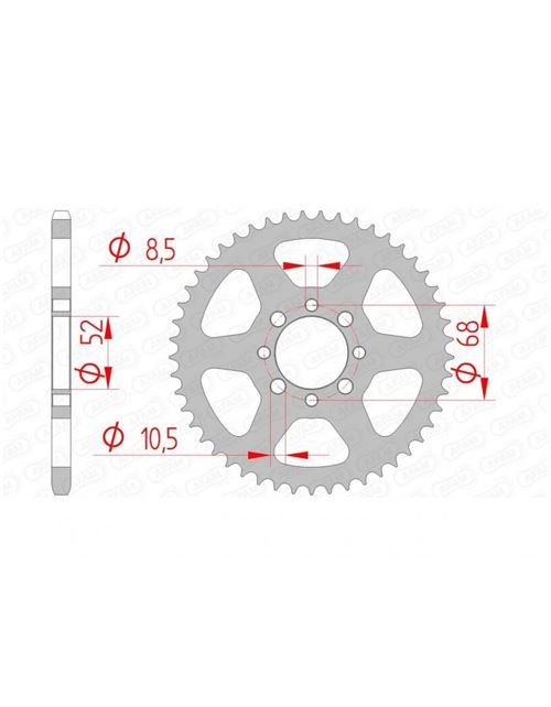Couronne AFAM 32 dents acier standard pas 420 type 14100