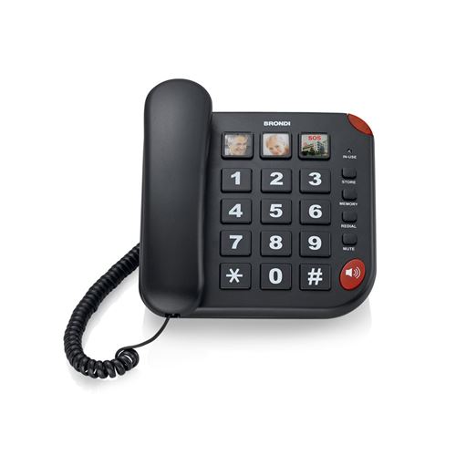 Brondi BRAVO 15 - Téléphone filaire - noir