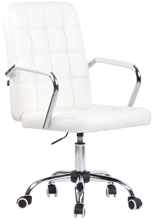 CLP Fauteuil de bureau Terni  Blanc /Similicuir