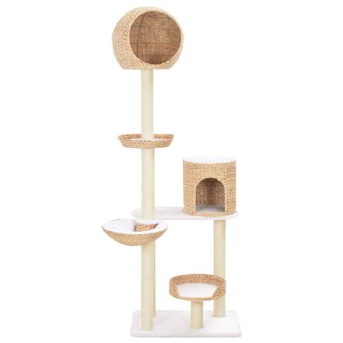 Comparer les prix de Arbre à chat griffoir grattoir niche jouet animaux peluché en sisal herbiers marins beige